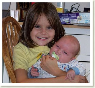 Caleb & big sis! 10-8-08aW